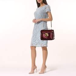 Pre Owned Louis Vuitton Amarante Monogram Vernis Romaine Bag