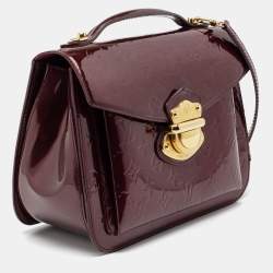Pre Owned Louis Vuitton Amarante Monogram Vernis Romaine Bag