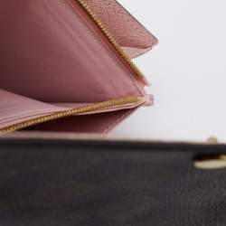 Pre Owned Louis Vuitton Damier Ebene Canvas Sarah Wallet