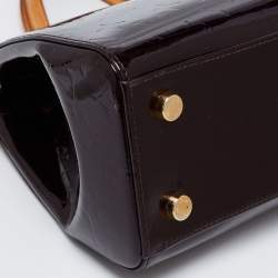 Pre Owned Louis Vuitton Amarante Monogram Vernis Brea MM Bag
