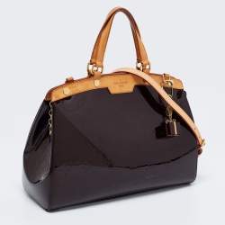 Pre Owned Louis Vuitton Amarante Monogram Vernis Brea MM Bag