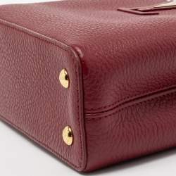 Pre Owned Louis Vuitton Burgundy Taurillon Leather And Python Mini Capucines Bag