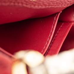 Pre Owned Louis Vuitton Burgundy Taurillon Leather And Python Mini Capucines Bag