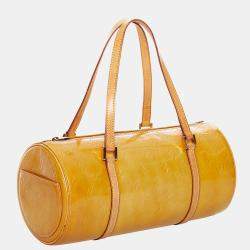 Pre Owned Louis Vuitton Brown/Yellow Vernis Bedford