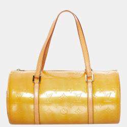 Pre Owned Louis Vuitton Brown/Yellow Vernis Bedford