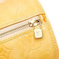 Pre Owned Louis Vuitton Brown/Yellow Vernis Bedford