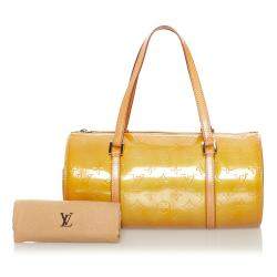Pre Owned Louis Vuitton Brown/Yellow Vernis Bedford