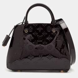 Pre Owned Louis Vuitton Amarante Monogram Vernis Montaigne BB Bag