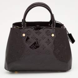 Pre Owned Louis Vuitton Amarante Monogram Vernis Montaigne BB Bag