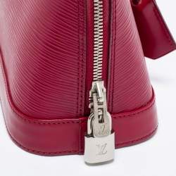 Pre Owned Louis Vuitton Fuchsia Epi Leather Alma BB Bag