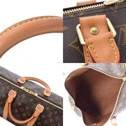 Pre Owned Louis Vuitton Brown Canvas Keepall Bandouliere 50 Duffel Bag 