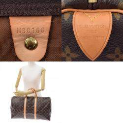 Pre Owned Louis Vuitton Brown Canvas Keepall Bandouliere 50 Duffel Bag 
