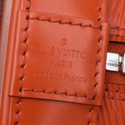 Pre Owned حقيبة لوي فيتون ألما جلد أيبي برتقالي بيمنت PM