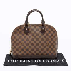 Pre Owned Louis Vuitton Damier Ebene Canvas Alma PM Bag