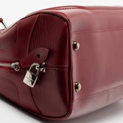 Pre Owned Louis Vuitton Rubis Epi Leather Bowling Montaigne GM Bag