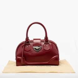 Pre Owned Louis Vuitton Rubis Epi Leather Bowling Montaigne GM Bag