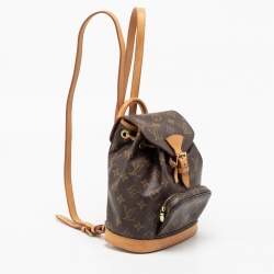 Pre Owned حقيبة ظهر لوي فيتون مونتسوريس كانفاس مونوغرامي صغيرة