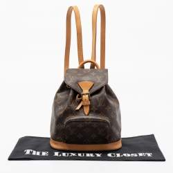 Pre Owned حقيبة ظهر لوي فيتون مونتسوريس كانفاس مونوغرامي صغيرة