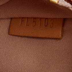 Pre Owned Louis Vuitton Blanc Corail Monogram Vernis Brea MM Bag