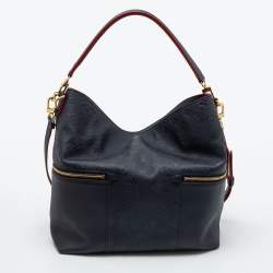 Pre Owned Louis Vuitton Marine/Rouge Monogram Empreinte Leather Melie Bag
