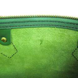 Pre Owned Louis Vuitton Green Epi Leather Speedy 35 Satchel Bag 