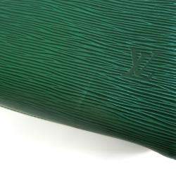 Pre Owned Louis Vuitton Green Epi Leather Speedy 35 Satchel Bag 