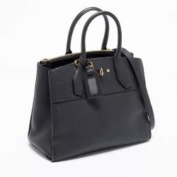 مملوكة مسبقًا Louis Vuitton Black Leather City Steamer MM Bag