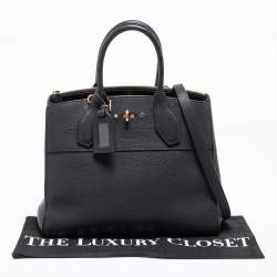 مملوكة مسبقًا Louis Vuitton Black Leather City Steamer MM Bag