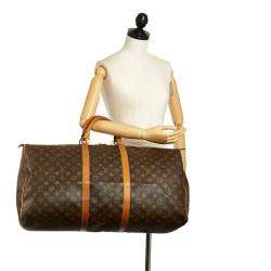 Pre Owned Louis Vuitton Brown Monogram Keepall 60 Bag