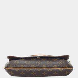 Pre Owned Louis Vuitton Brown Monogram Musette Tango Short Strap