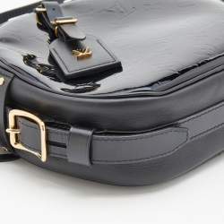 Pre Owned Louis Vuitton Black Vernis and Leather Boite Chapeau Souple MM Bag