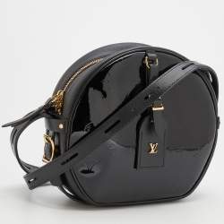 Pre Owned Louis Vuitton Black Vernis and Leather Boite Chapeau Souple MM Bag