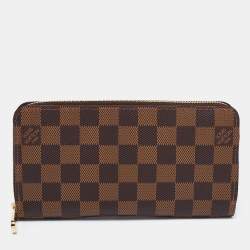 Pre Owned Louis Vuitton Damier Ebene Canvas Zippy Wallet