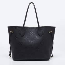 Louis Vuitton Black Monogram Giant Empreinte Leather Neverfull MM Bag