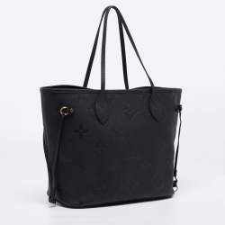 Louis Vuitton Black Monogram Giant Empreinte Leather Neverfull MM Bag