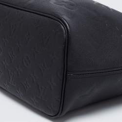 Louis Vuitton Black Monogram Giant Empreinte Leather Neverfull MM Bag