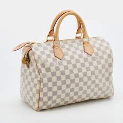 Pre Owned Louis Vuitton Damier Azur Canvas Speedy 30 Bag