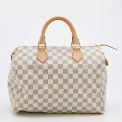 Pre Owned Louis Vuitton Damier Azur Canvas Speedy 30 Bag