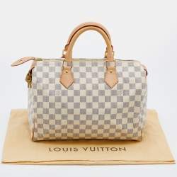 Pre Owned Louis Vuitton Damier Azur Canvas Speedy 30 Bag