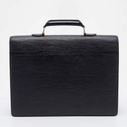 Pre Owned Louis Vuitton Black Epi Leather Serviette Conseiller Business Briefcase