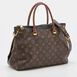 Pre Owned Louis Vuitton Black/Brown Monogram Canvas Pallas MM Bag