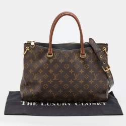 Pre Owned Louis Vuitton Black/Brown Monogram Canvas Pallas MM Bag