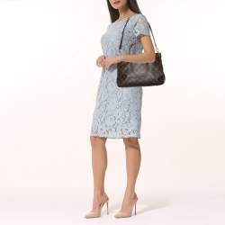 Pre Owned Louis Vuitton Black/Brown Monogram Canvas Pallas MM Bag