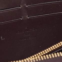 Pre Owned Louis Vuitton Amarante Monogram Vernis Zippy Wallet