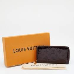 Pre Owned Louis Vuitton Amarante Monogram Vernis Zippy Wallet