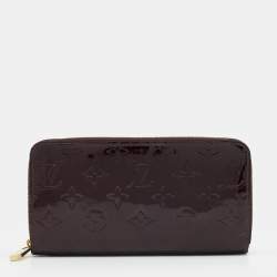 Pre Owned Louis Vuitton Amarante Monogram Vernis Zippy Wallet