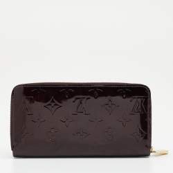Pre Owned Louis Vuitton Amarante Monogram Vernis Zippy Wallet