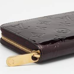 Pre Owned Louis Vuitton Amarante Monogram Vernis Zippy Wallet