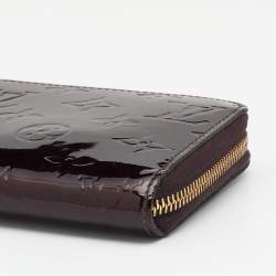 Pre Owned Louis Vuitton Amarante Monogram Vernis Zippy Wallet