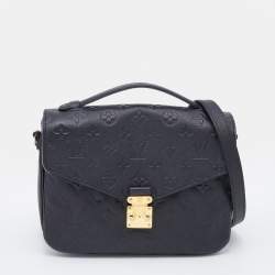 Louis Vuitton Black Monogram Empreinte Leather Pochette Metis Bag Louis  Vuitton